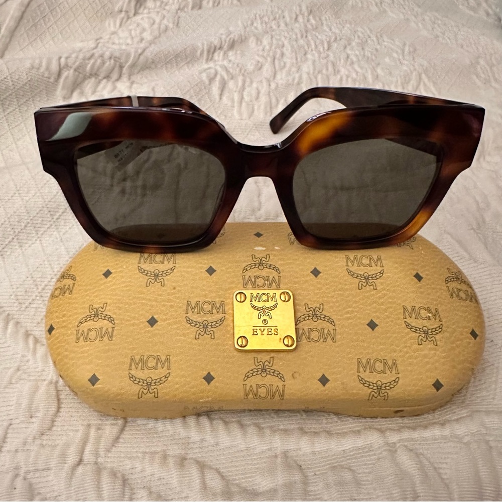 NWT MCM SHADES WITH A USED MCM CASE